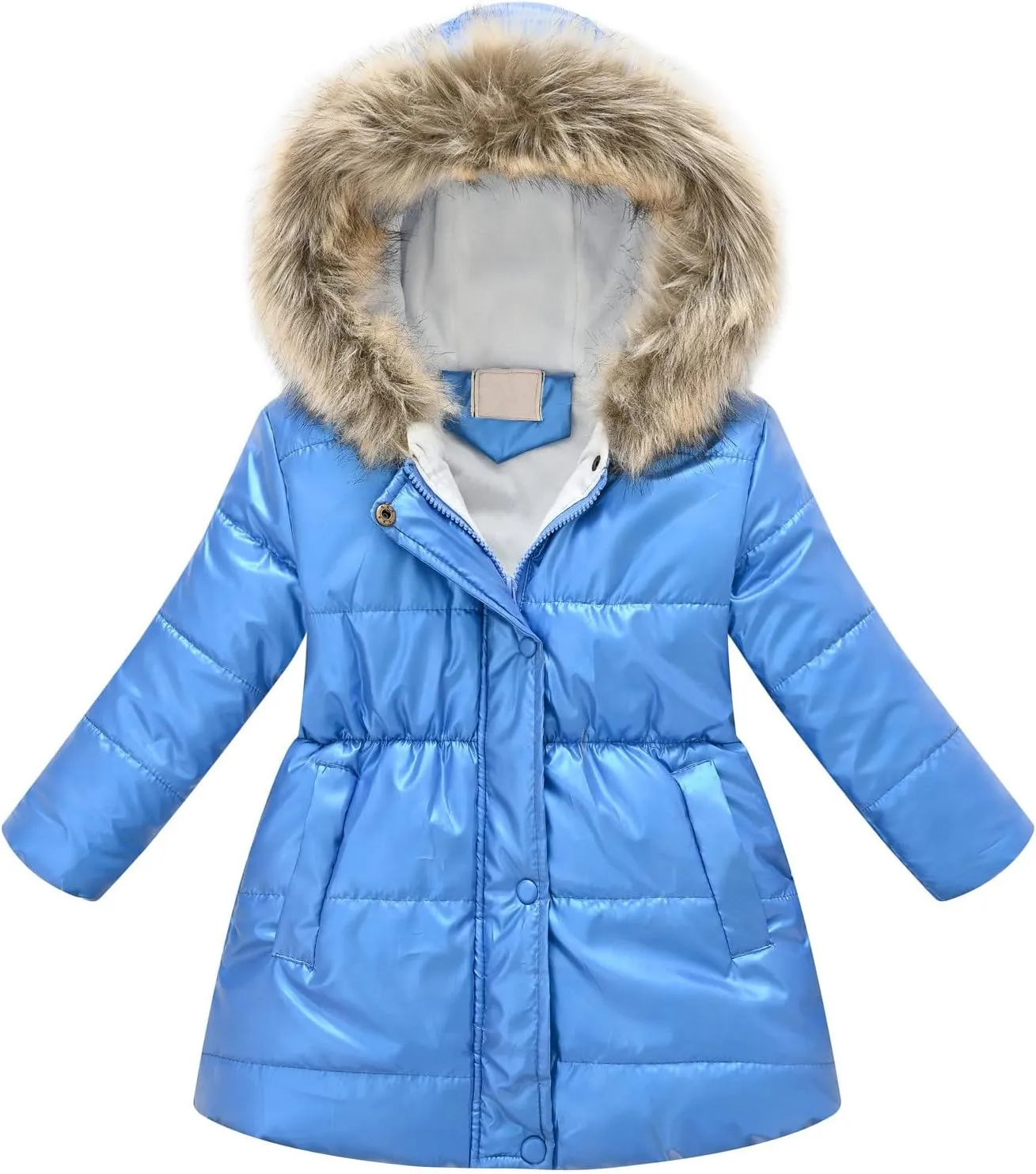 Baby Toddler Boys Girls Winter Padded Down Coats Thicken Long Parka Puffer Jacket Fleece Warm Quilted Outerwear