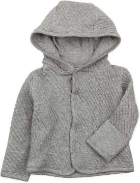 HonestBaby Matelasse Snap-Front Hoodie 100% Organic Cotton Infant Baby Boys, Girls