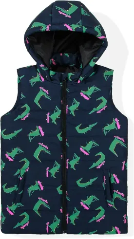 JOYSON Boys Sleeveless Puffer Vest Lightweight Padded Jacket Quilted Hooded Outwear Zipper Waistcoat