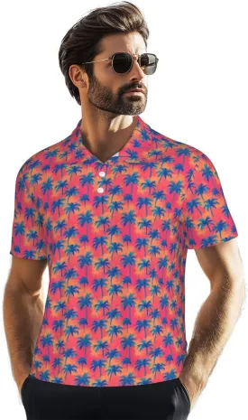 Mens Shirt Short Sleeve Dry Fit Performance Athletic Sports Daily Casual Collared Shirts for Men