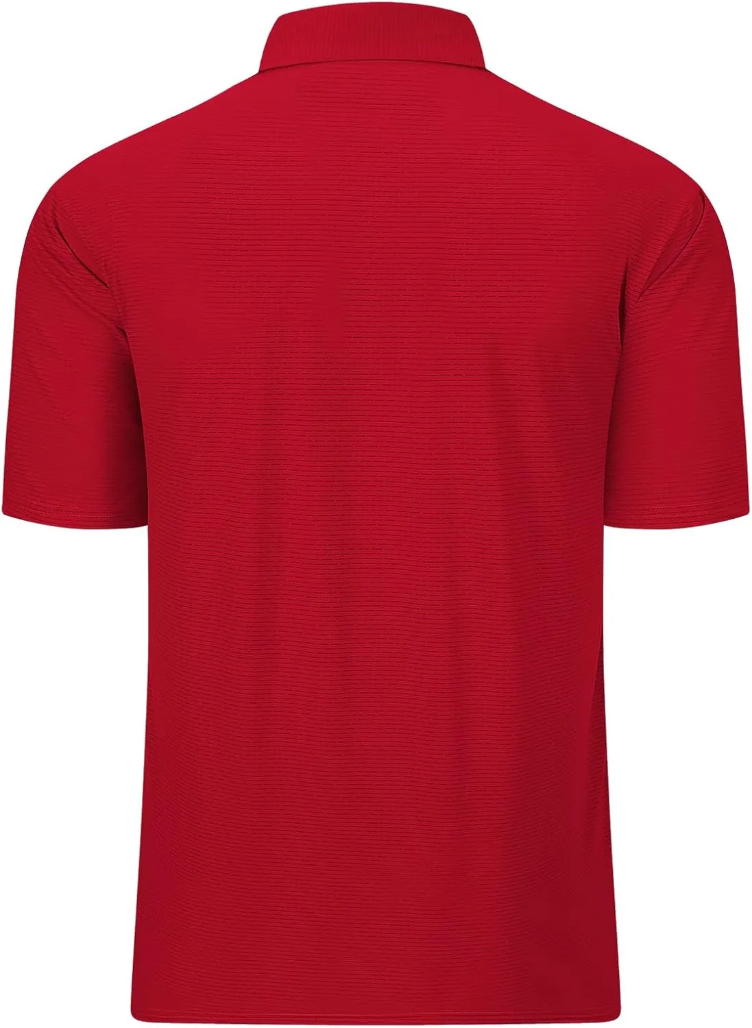 Men's Short Sleeve Polo Shirt Stretch Solid Performance Golf Shirts Moisture Wicking Athletic Casual Collared T-Shirt