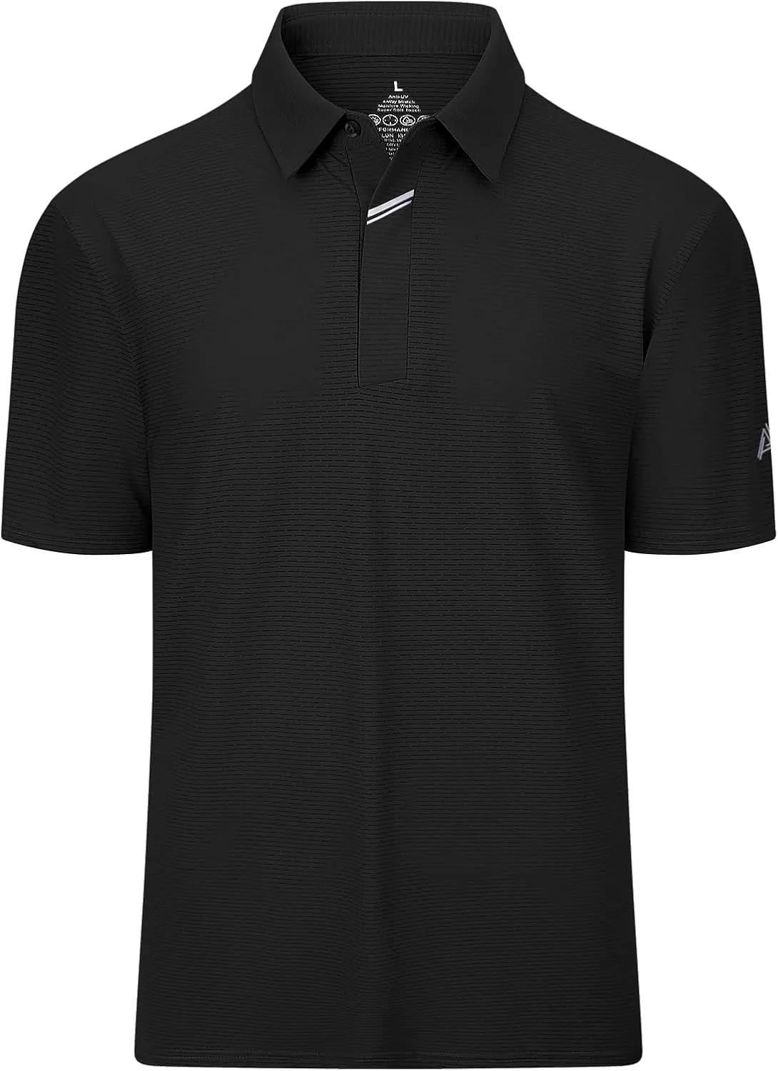 Men's Short Sleeve Polo Shirt Stretch Solid Performance Golf Shirts Moisture Wicking Athletic Casual Collared T-Shirt