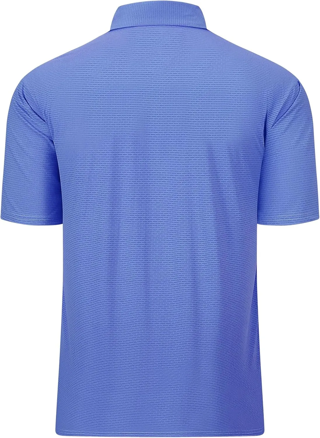 Men's Short Sleeve Polo Shirt Stretch Solid Performance Golf Shirts Moisture Wicking Athletic Casual Collared T-Shirt