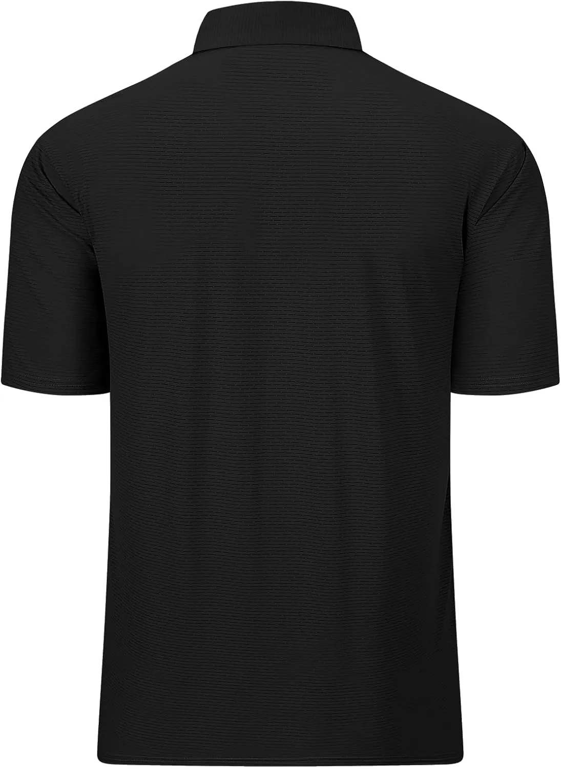 Men's Short Sleeve Polo Shirt Stretch Solid Performance Golf Shirts Moisture Wicking Athletic Casual Collared T-Shirt