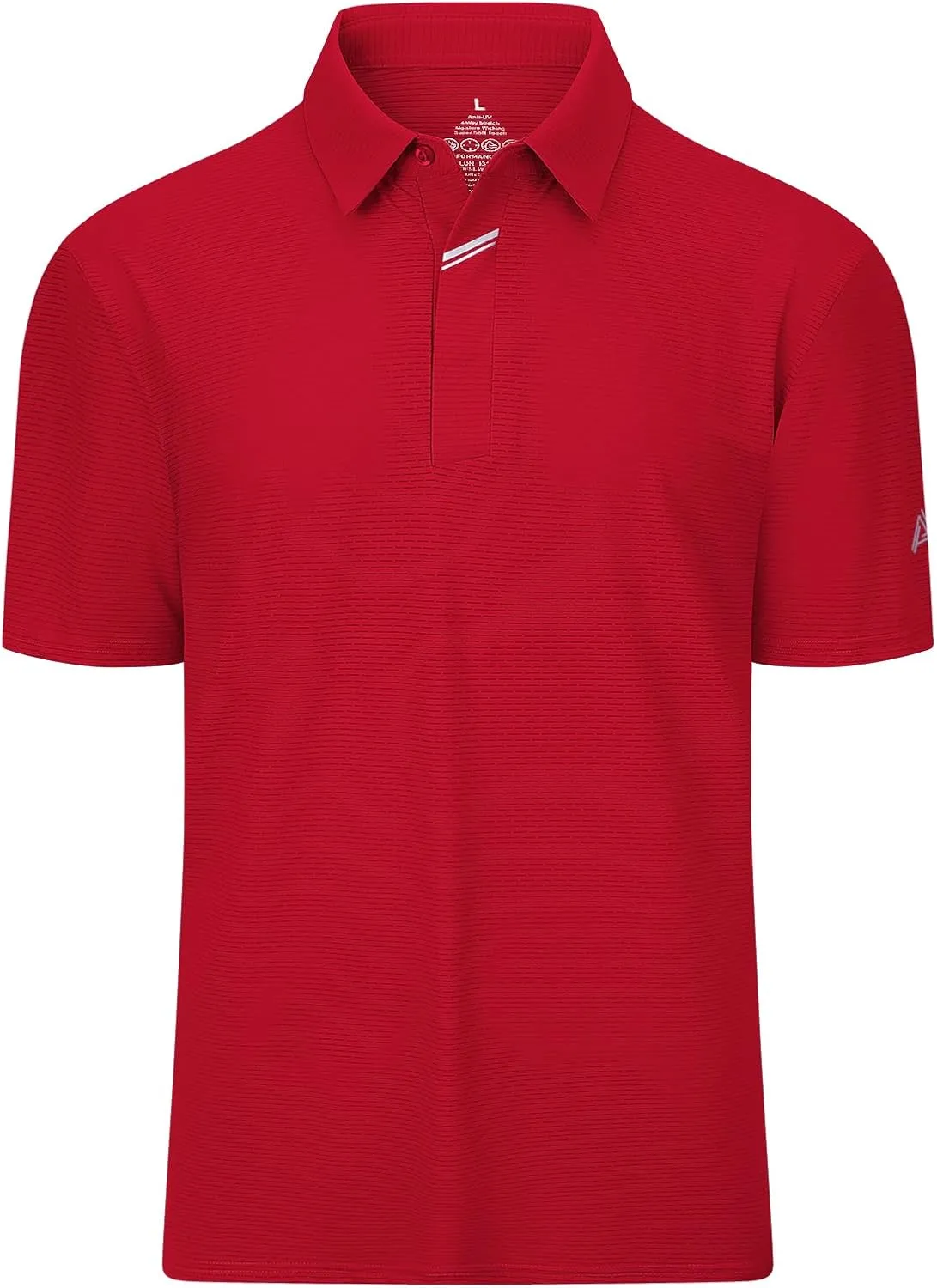 Men's Short Sleeve Polo Shirt Stretch Solid Performance Golf Shirts Moisture Wicking Athletic Casual Collared T-Shirt
