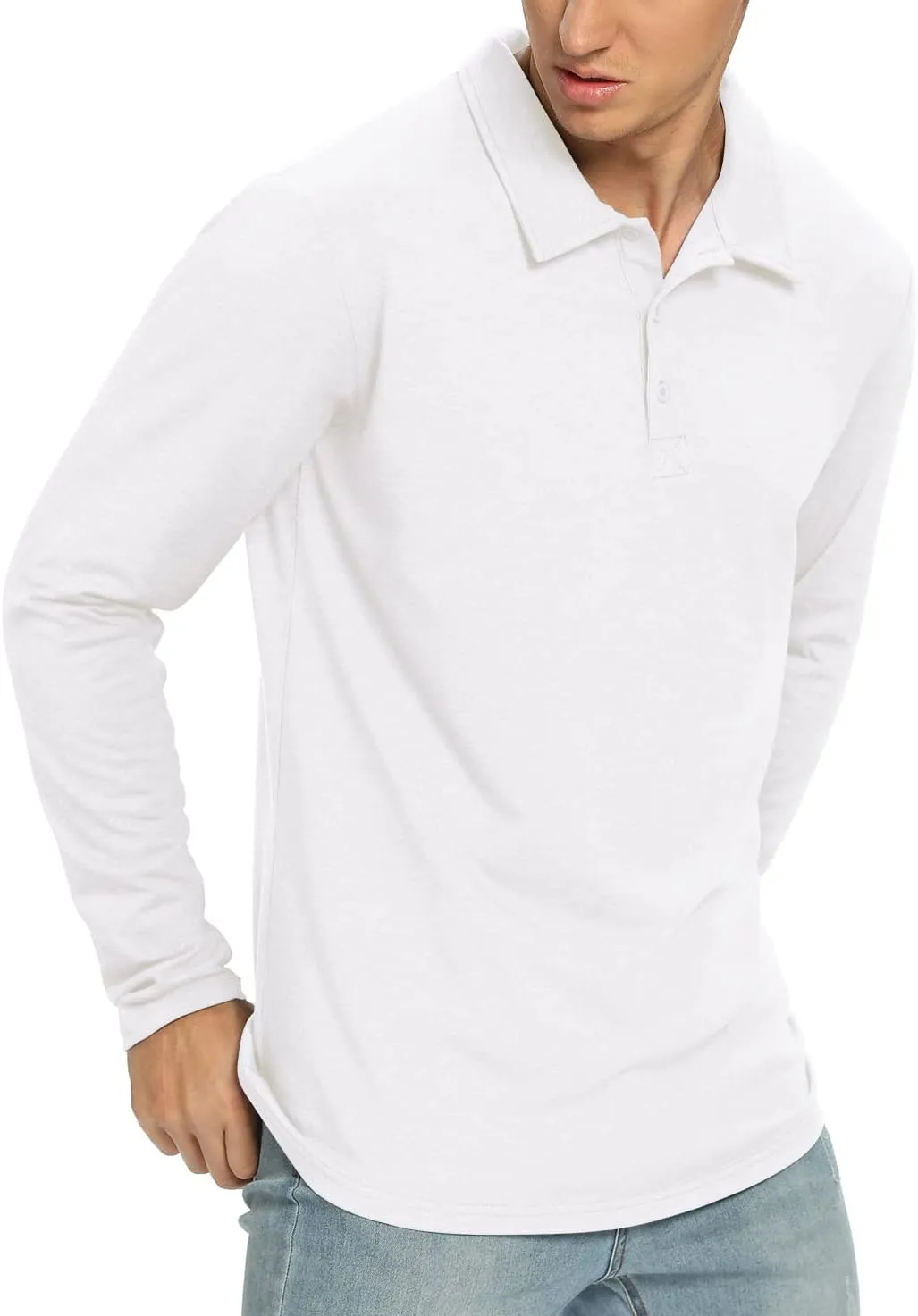 NITAGUT Polo Shirts for Men Short/Long Sleeve Soft Cotton Collared Shirt