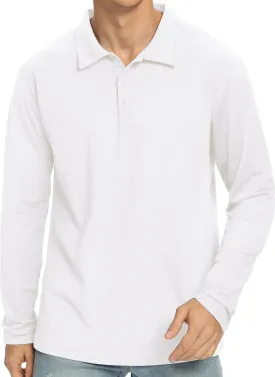 NITAGUT Polo Shirts for Men Short/Long Sleeve Soft Cotton Collared Shirt