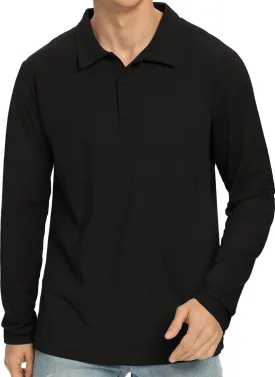 NITAGUT Polo Shirts for Men Short/Long Sleeve Soft Cotton Collared Shirt