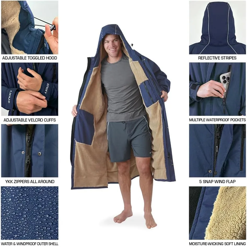 NIXY Oversize Changing Parka - Unisex, Eco-Friendly, Sherpa Fleece-Lined Jacket for Sports & Outdoor - Waterproof & Windproof