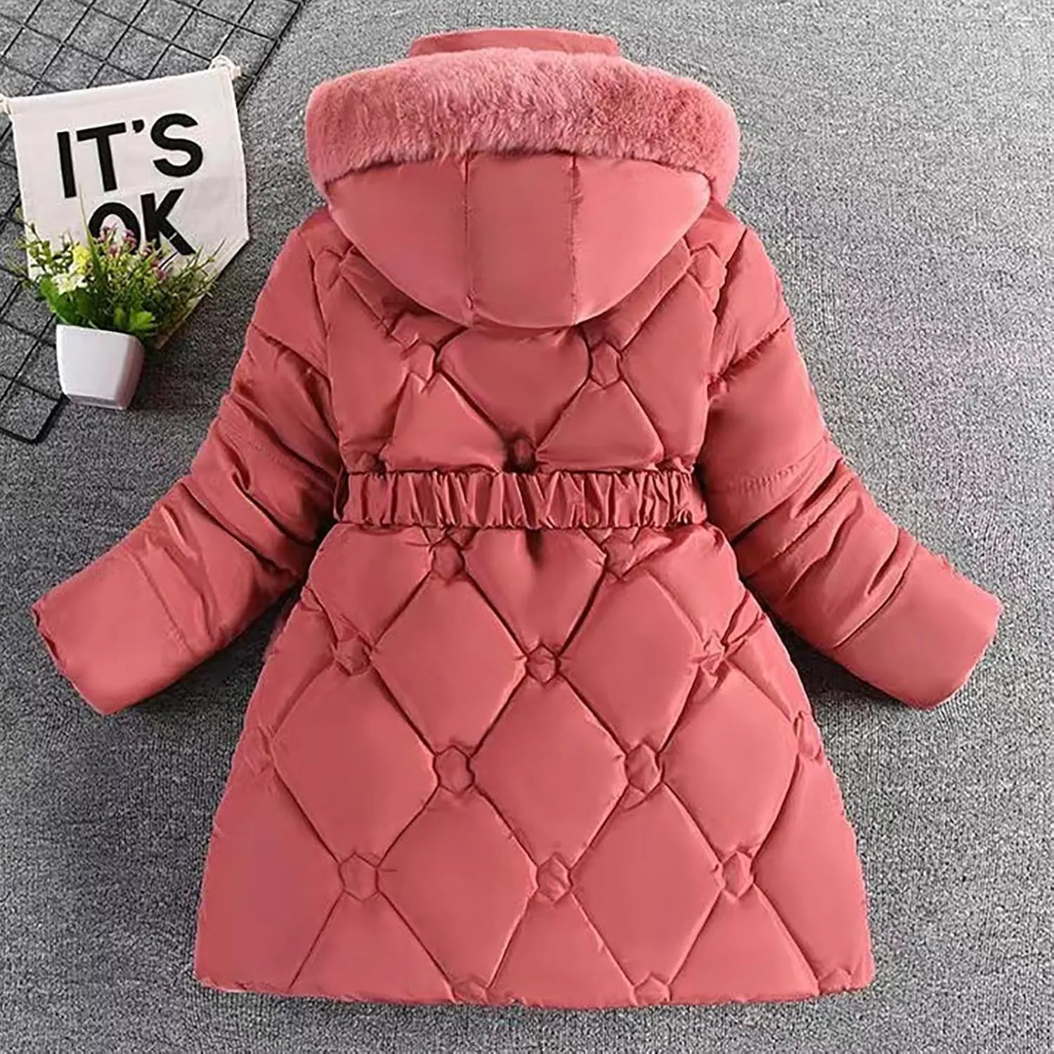 Toddler Fleece Jackets Light Weight Zip up Hoodie Infant Outerwear Insulated Winter Ski Jacket Padded Outfit