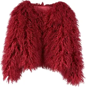 Vintage Women's Fluffy Faux Fur Jackets with Long Sleeve,Winter Warm Outwear Parka Coat