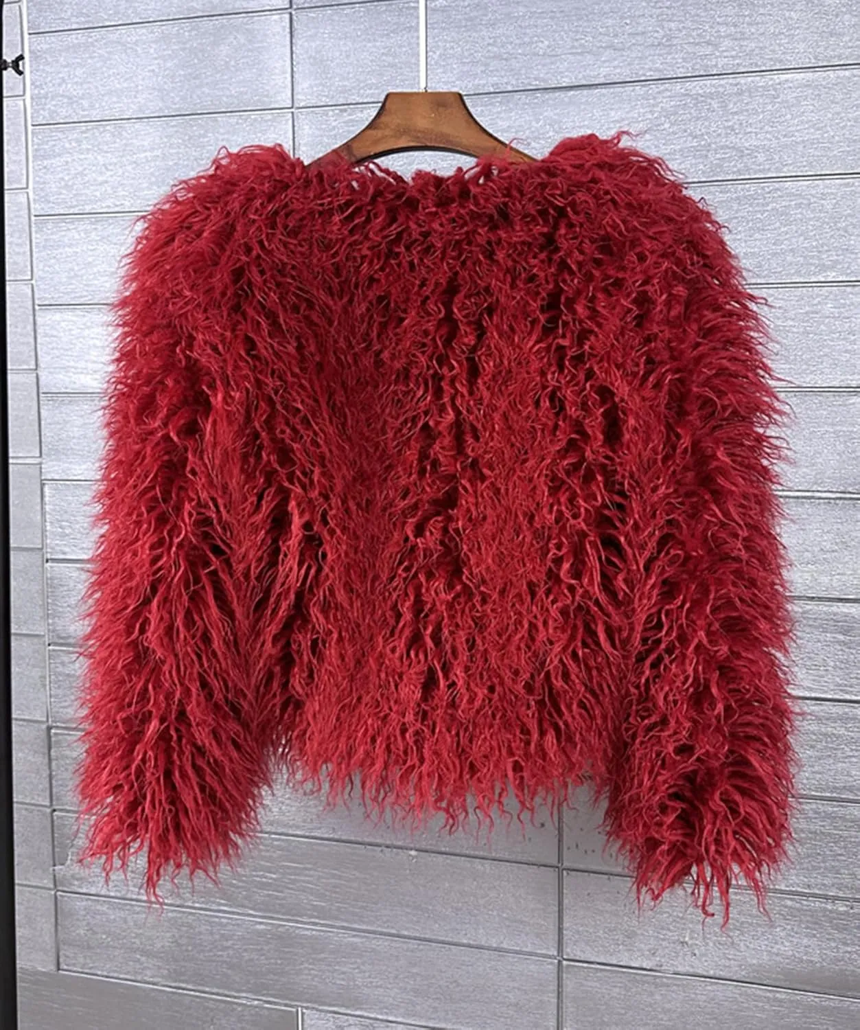 Vintage Women's Fluffy Faux Fur Jackets with Long Sleeve,Winter Warm Outwear Parka Coat