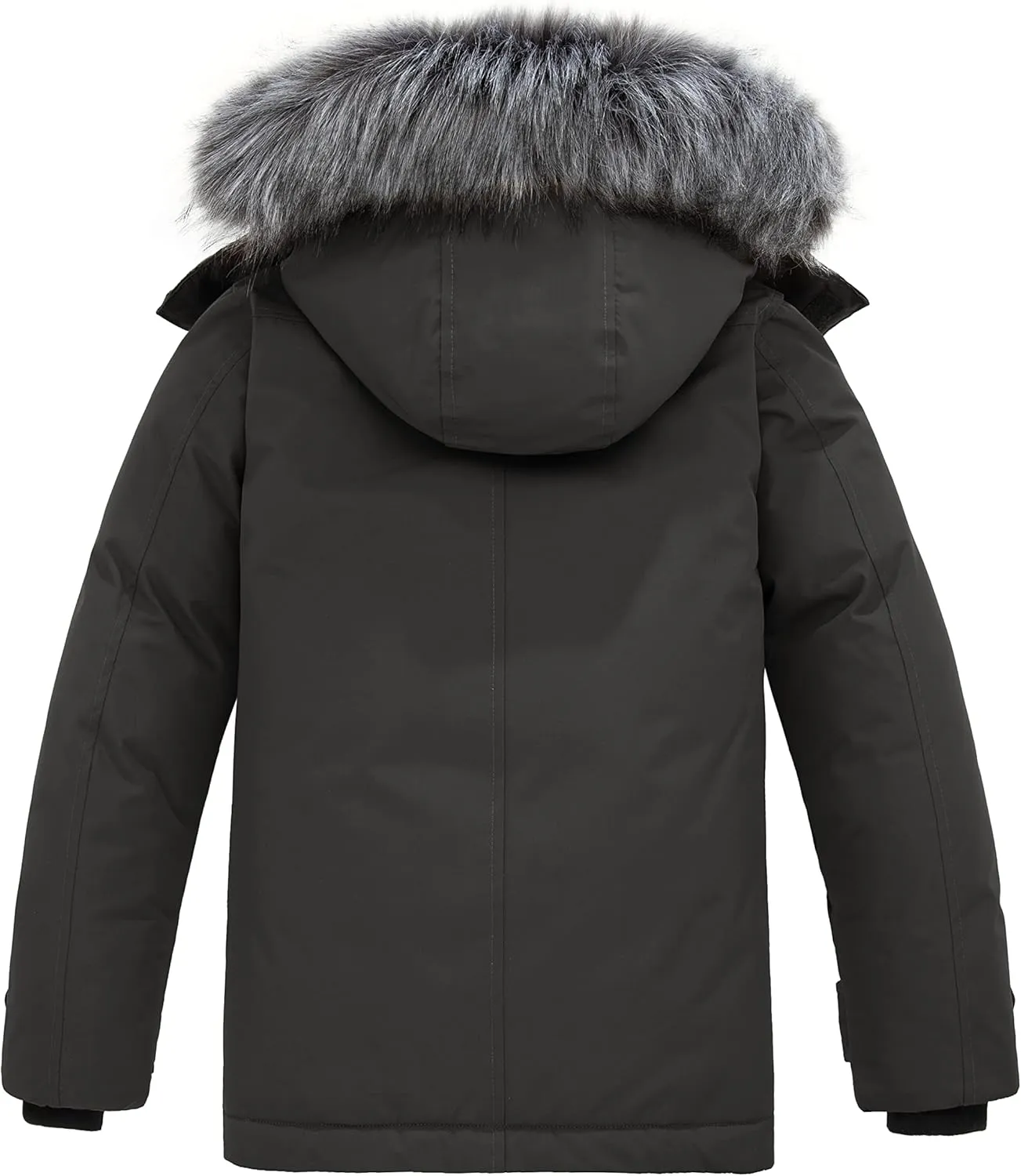 wantdo Boys' Winter Coat Waterproof Puffer Jacket Fleece Parka Hooded