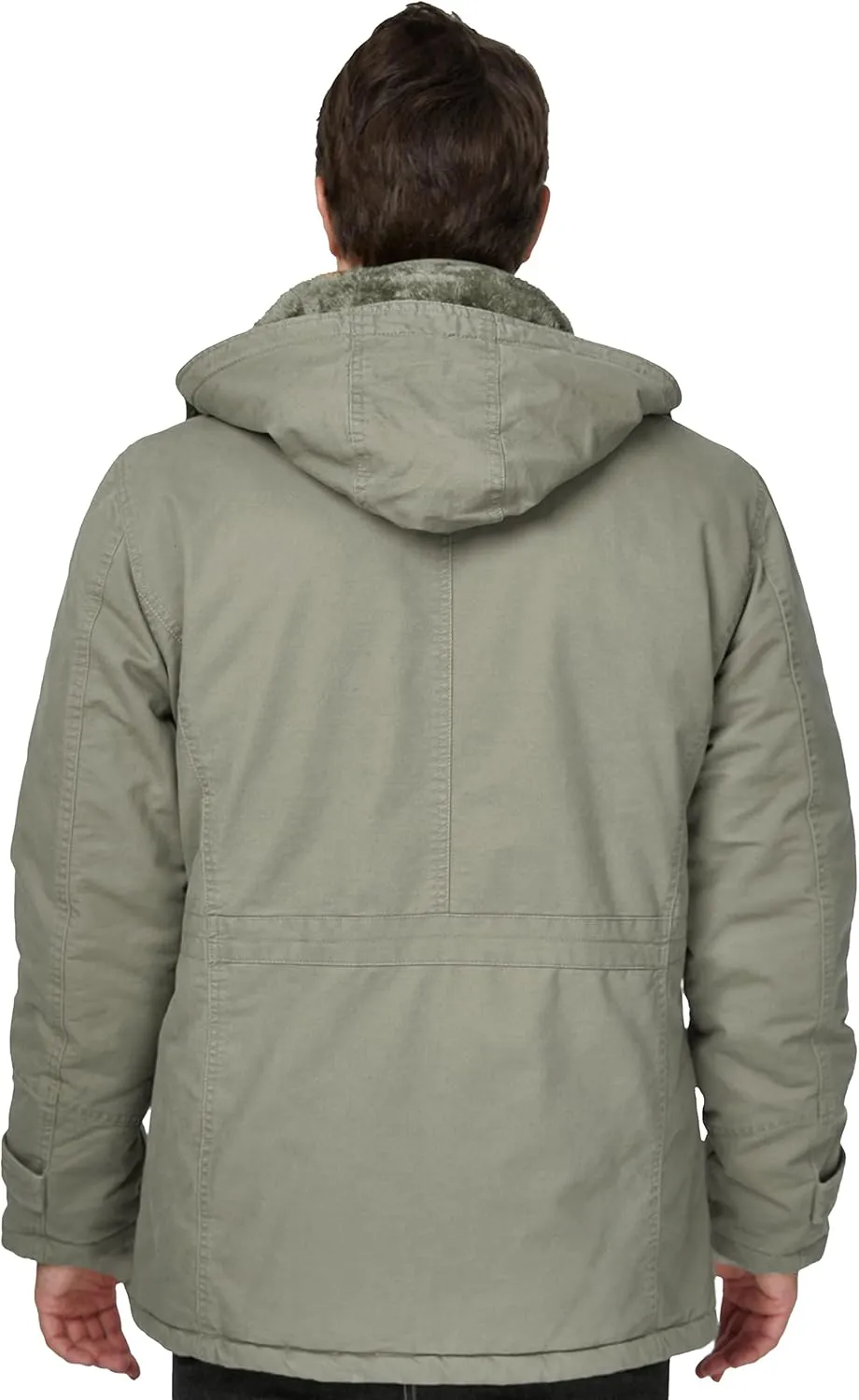 WenVen Men's Winter Thicken Cotton Parka Jacket Warm Coat with Removable Hood