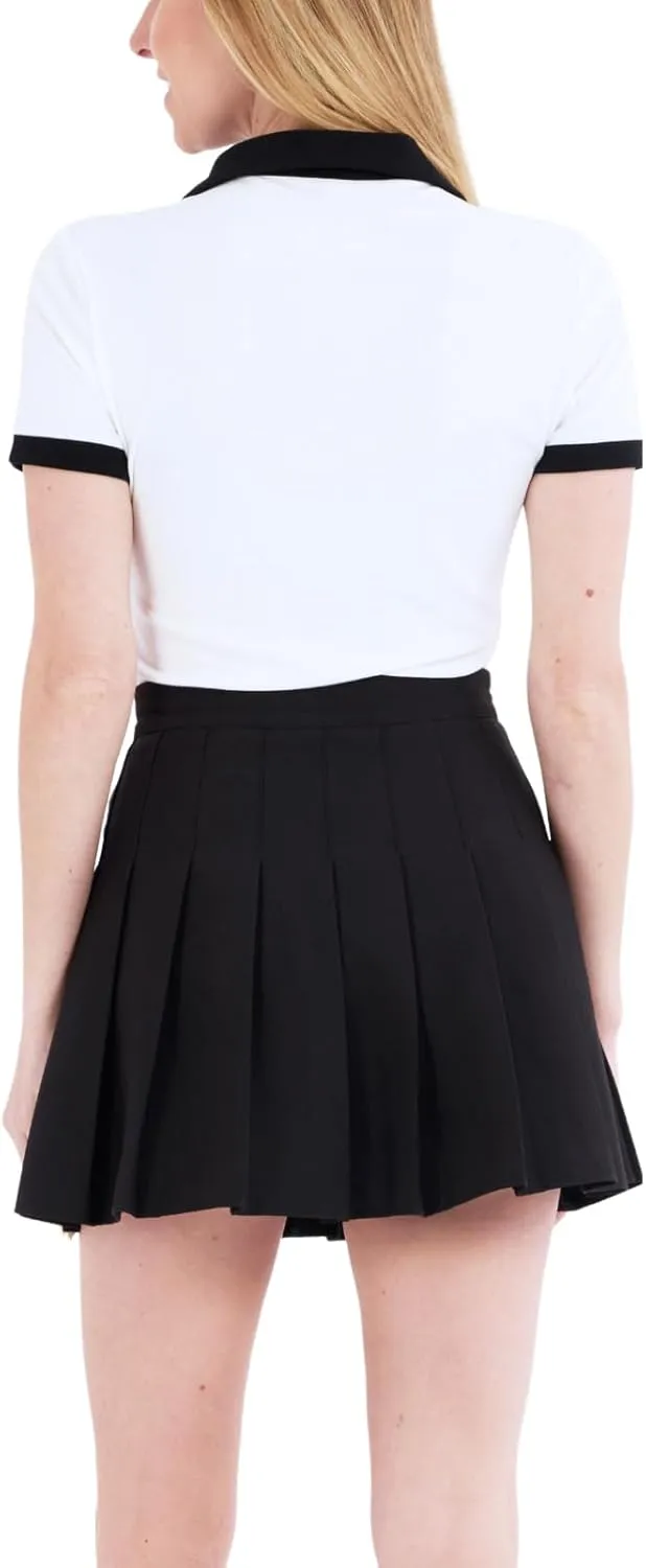Women's Polo Shirts Casual Short Sleeve V Neck Collared Colorblock Golf Shirt