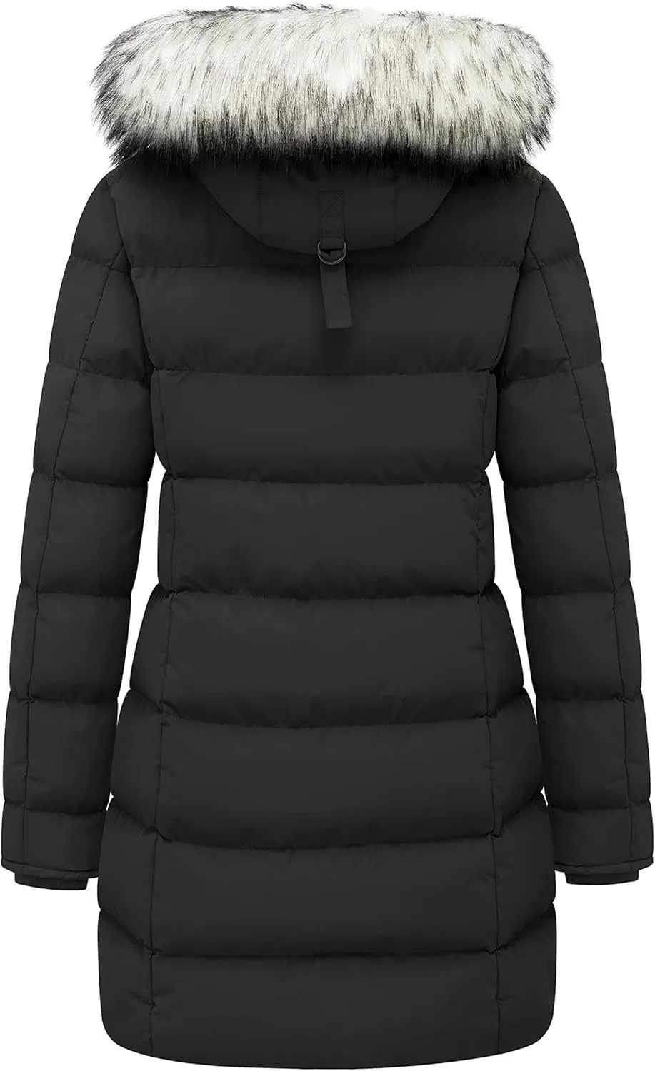 Women's Winter Warm Puffer Coat Parka Jacket with Faux Fur Removable Hood
